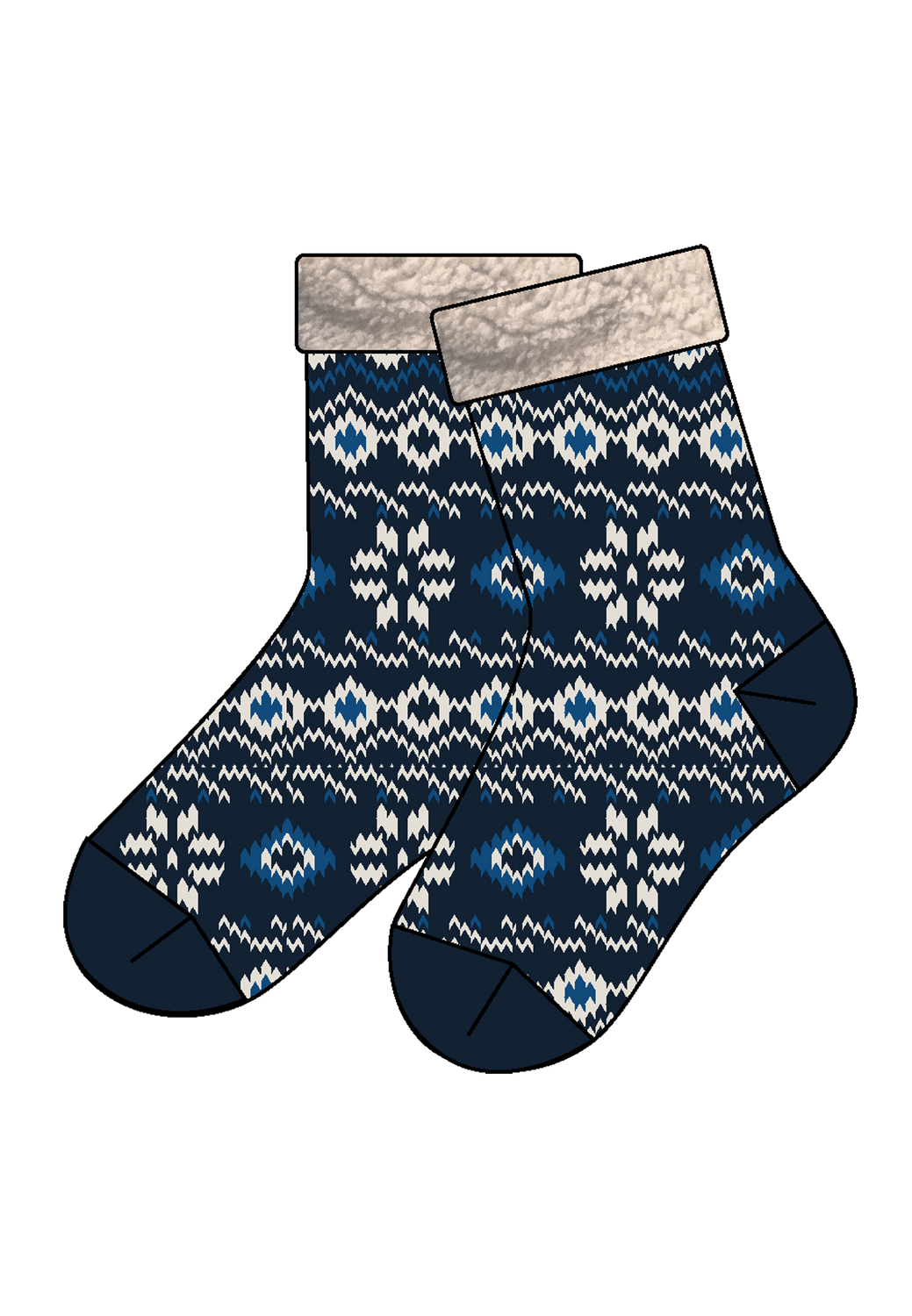 NKMNOBBI Socks - Dark Sapphire